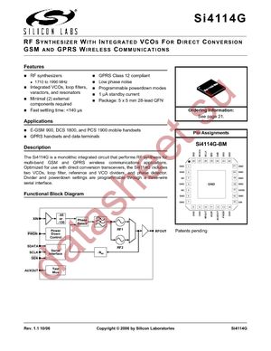 SI4114G-B-GM datasheet  